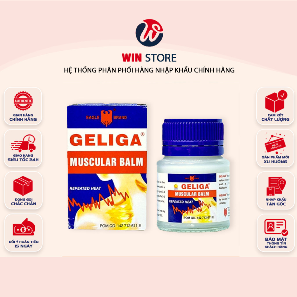 [COMBO 6 LỌ] Dầu cù là lửa Geliga Muscular Balm 40gr