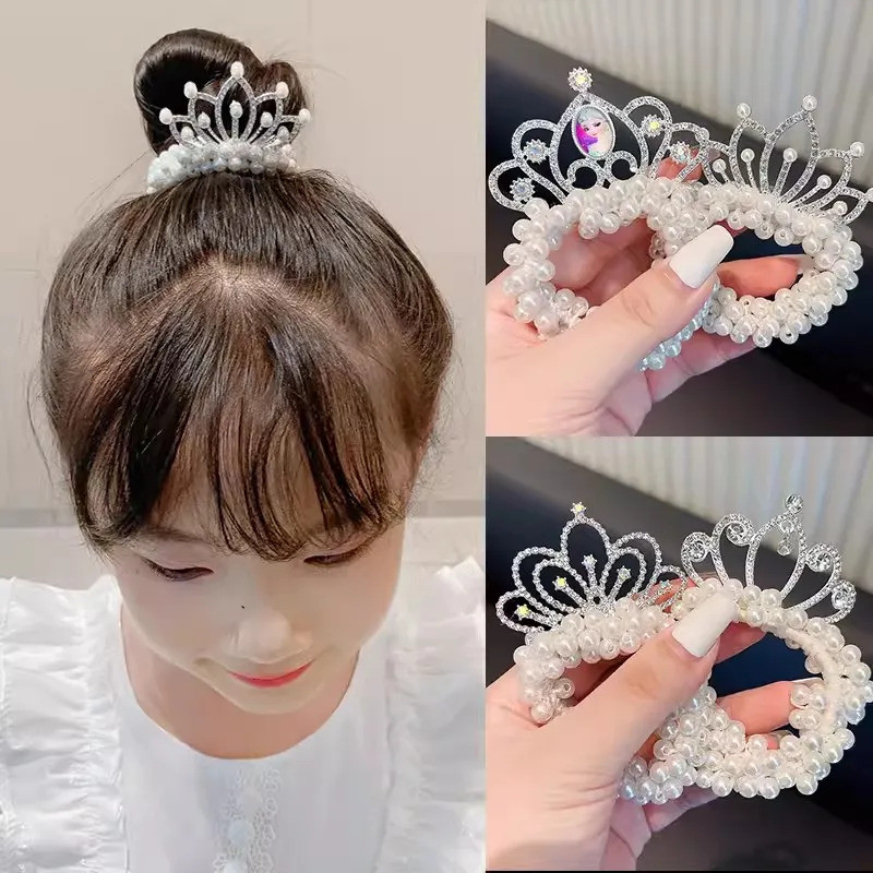 Hạt Ngọc Trai Thái Công Chúa - Dây Buộc Tóc Co Giãn Đính Hạt Cho Bun Tóc, Phù Hợp Trẻ Em Bé Gái dây 