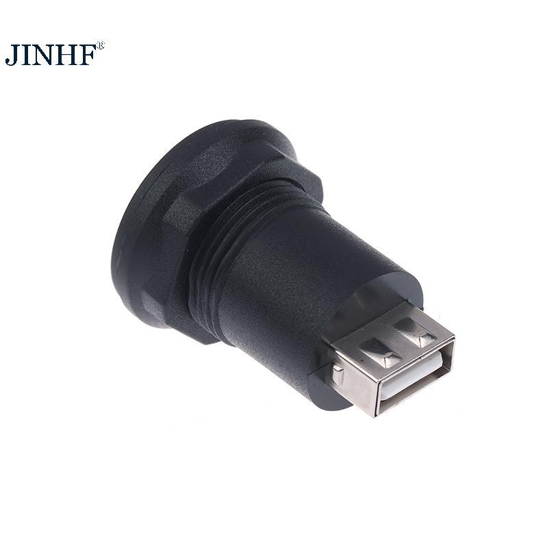 JINHF USB C Nữ Sang USB Một Đầu Nối Nữ Tròn Flush Panel Gắn Bộ Chuyển Đổi Mở Rộng Vách Ngăn Passthro