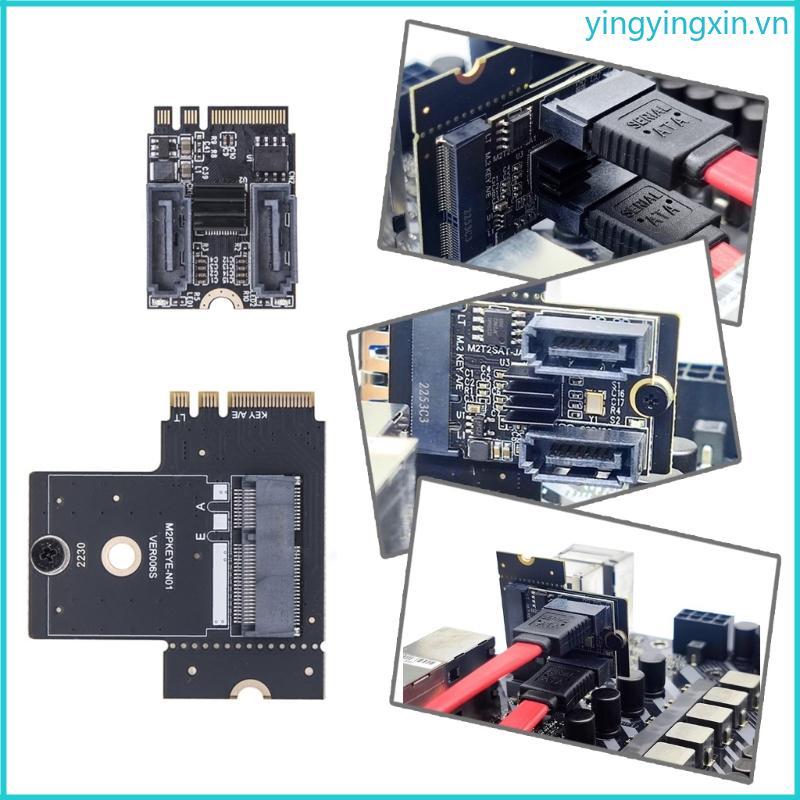 YIN Performances M 2 Sang SATA3 0 Adapter Cổng Đôi 6Gbps Thẻ Nối Dài Ổ Cứng Với Hoán Đổi Nóng Chip J