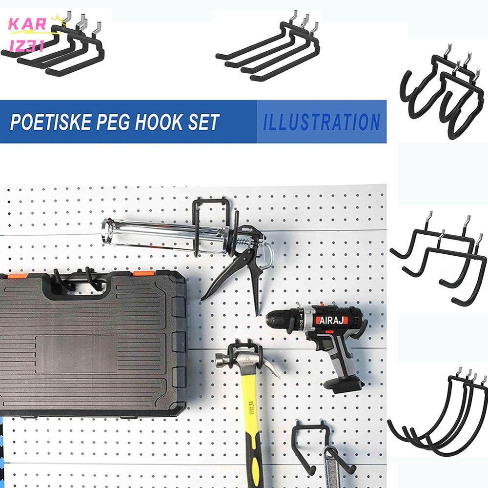 KARIZ Treo Tường Giá Đỡ Pegboard Điện Dụng Cụ Giá Đỡ Lỗ Tấm Giá Treo Móc Hạng Nặng Móc Pegboard Khoa