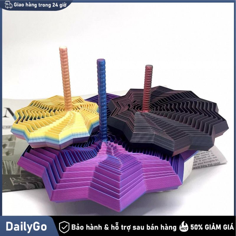 Đồ Chơi Xoay Tay Hình Tháp in 3D, Đồ chơi in 3D, Đồ chơi Fidget / Giải nén, Xoắn ốc, Mở rộng / Xoáy