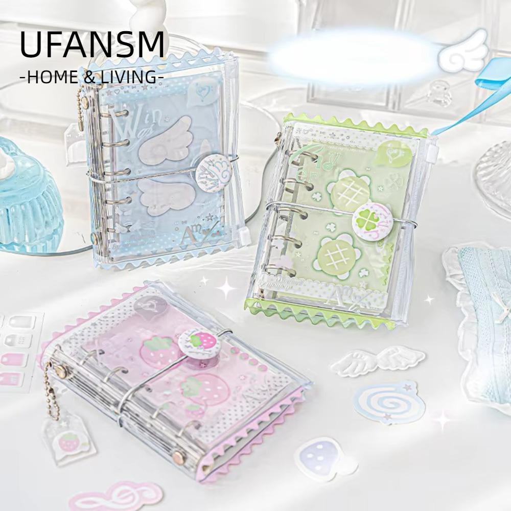 Máy tính xách tay xoắn ốc rộng UFASM, Mini đầy màu sắc Dress-up M5 Binder Journal Book, Di động Ins 