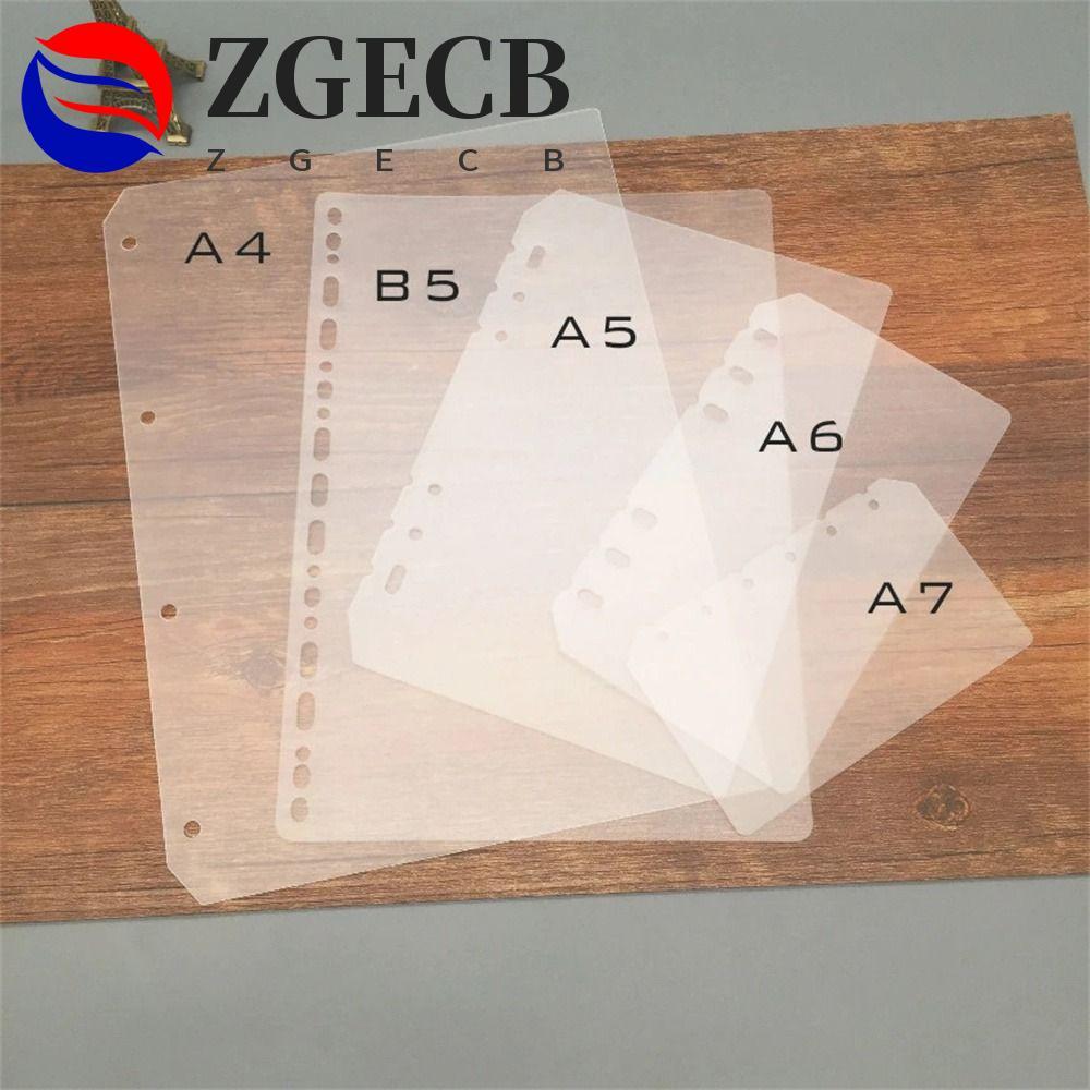 ZGECB Loose-leaf Divider Matte Universal Board Page Trong suốt Giấy bên trong Chương trình nghị sự P