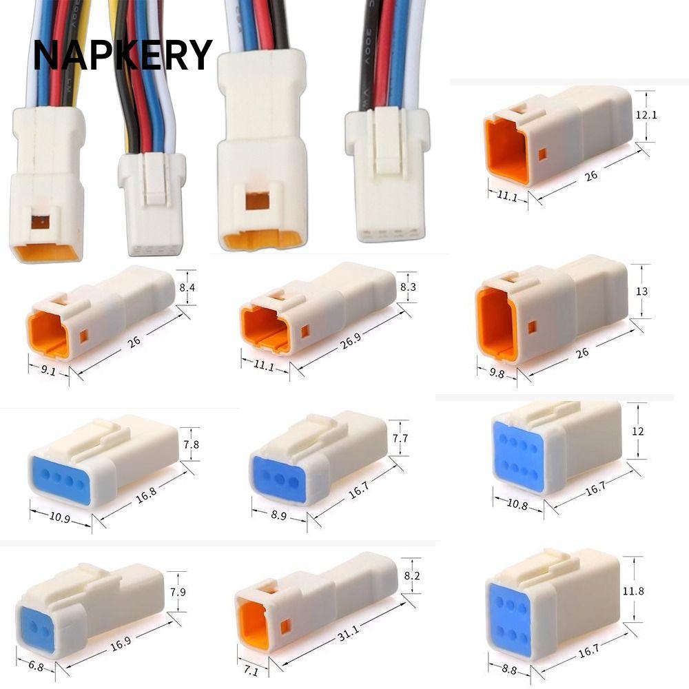 NAPKERY JST JWPF Nam Nữ Mông Cắm, 2 3 4 6 8 pin JWPF-VSLE-S Đầu nối cáp chống nước ô tô, Phụ kiện ô 
