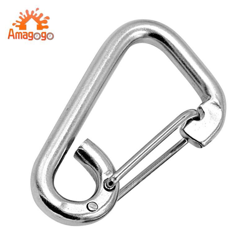 Móc khóa móc khóa móc khóa bằng thép không gỉ 304 - Bạc, M6 60mm