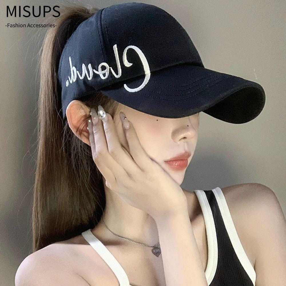 Mũ lưỡi trai MISSIPS thoáng khí, vành rộng chống nắng màu trơn