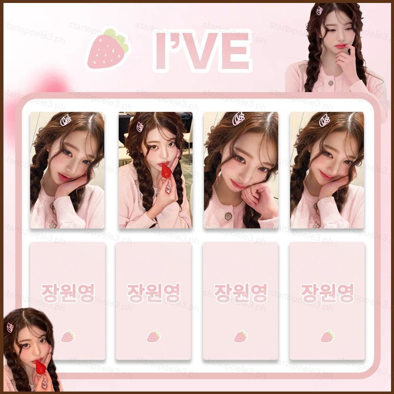 ST3 4 Cái / bộ IVE Wonyoung LOMO Card Jang Wonyoung Bưu Thiếp Bộ Sưu Tập Ngôi Sao Ngoại Vi TS3