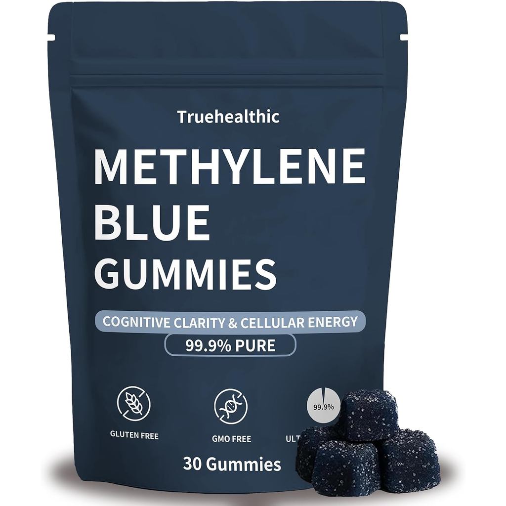 Truehealthic Methylene Blue Gummies, 5mg Methylene Blue Per Gummy cho năng lượng bền vững, tinh thần
