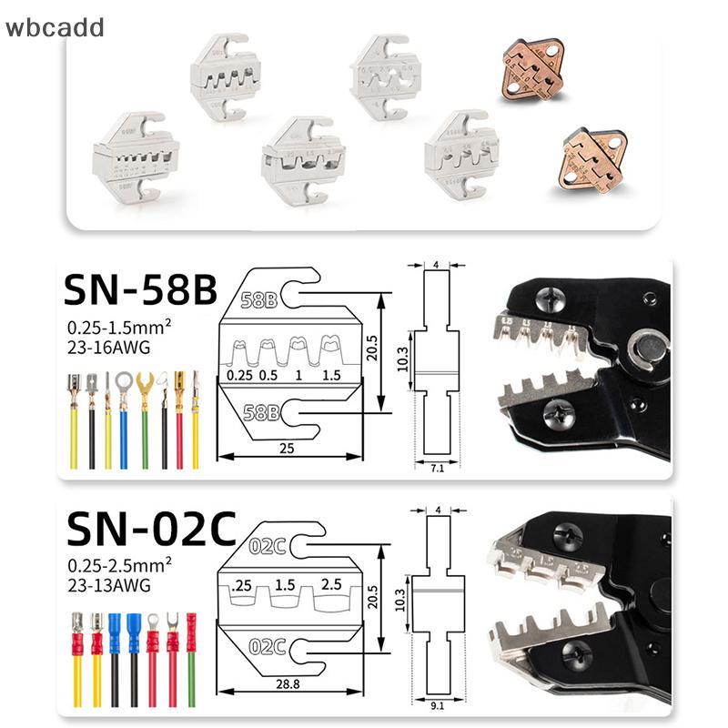 Wbcadda SN Crimping Tool Kìm Crimp Jaw 4mm Slot Jaws SN-SN-2546B / 02C / 6 / 58B / 58BS / 06WF / 254