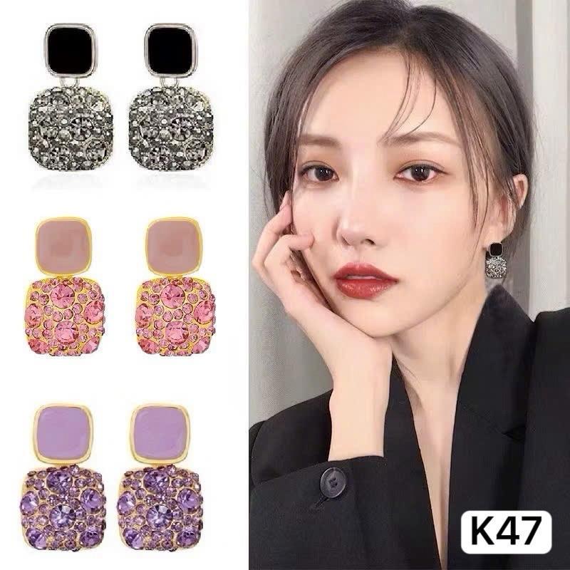 Bông tai Nữ đính đá cao cấp sang trọng - K47