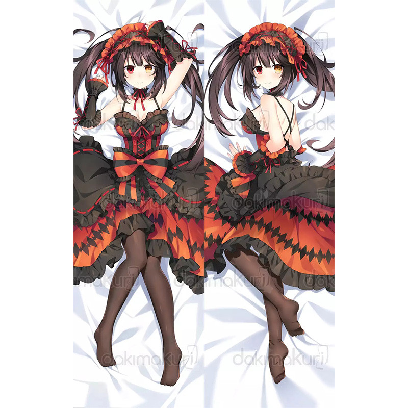 Date A Live Tokisaki Kurumi Dakimakura Vỏ Gối Da Đào 2Way Jananese Phim Hoạt Hình Gối 50 * 150cm