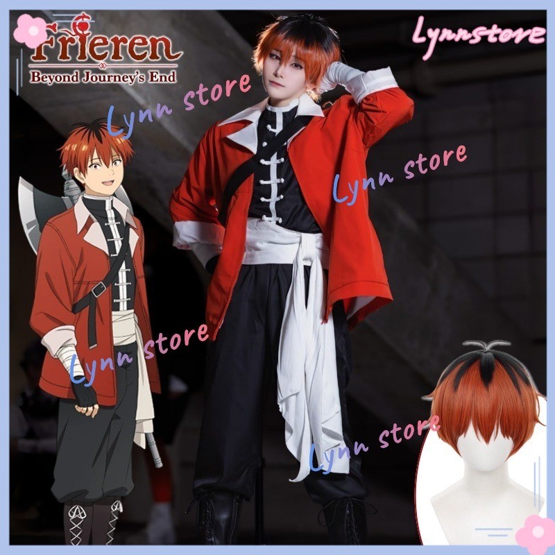 FRIEREN: BEYOND JOURNEY'S END - Áo Khoác Đỏ Stark và Tóc Giả Cosplay Cho Trang Phục Hoá Trang Anime
