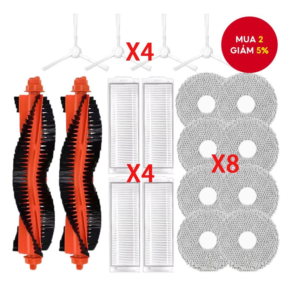 Dành cho Robot hút bụi Xiaomi X20 C101 / Mijia Tự làm sạch Robot 2 / C101 Chổi lăn, Bộ lọc Hepa, Khă
