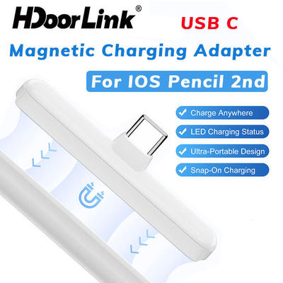 Bộ sạc Stylus không dây từ tính HdoorLink USB-C cho bút chì A / ple Bộ chuyển đổi sạc thứ 2 có đèn báo