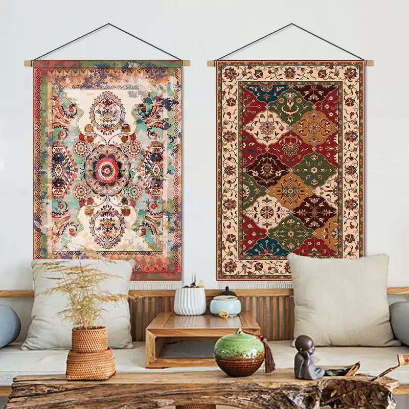 [Sang Trọng & Độc Đáo] Tranh Vải Treo Tường Họa Tiết Morocco - Thảm Vải Decor Thổ Cẩm Cao Cấp Cho Ph