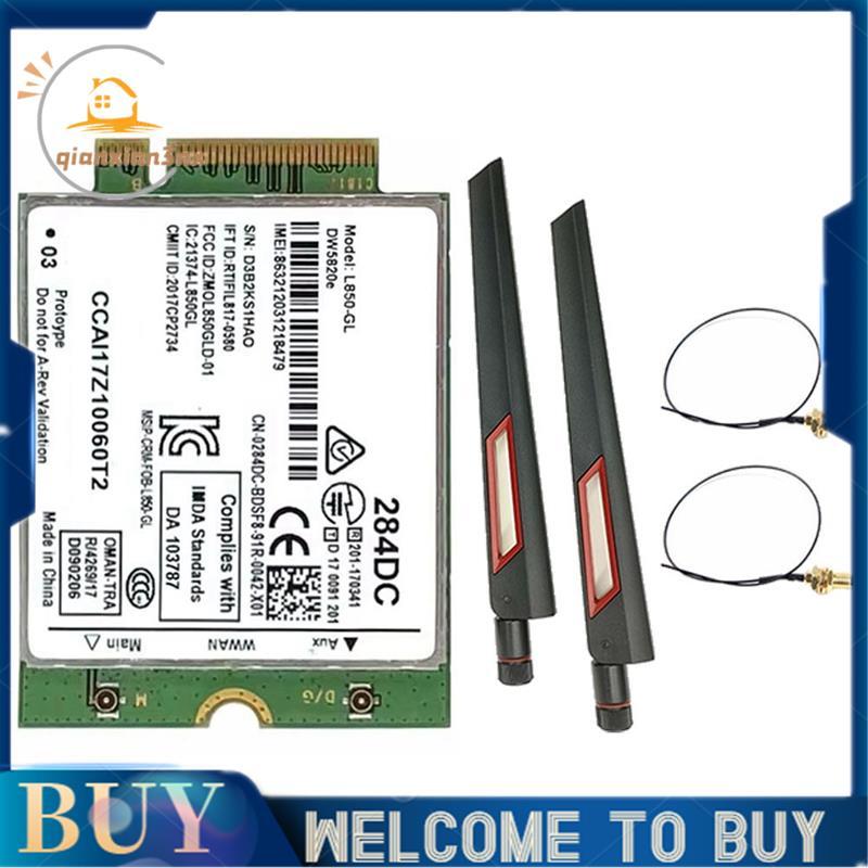 L850- DW5820e 284DC 4G LTE / WCDMA Thẻ mạng không dây Notebook 3500 5400 với Ăng-ten 2X10DB 0284DC M
