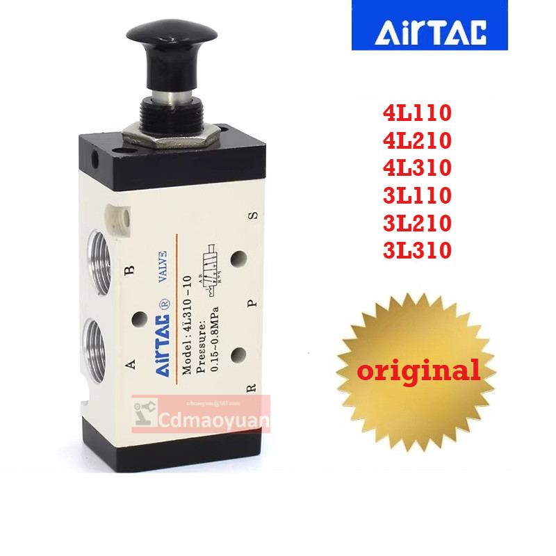 Van kéo tay khí nén AirTac 4L110-06 4L210-06-08 4L310-08-10 3L110-06 3L210-06-08 3L310-08-10 Van điề