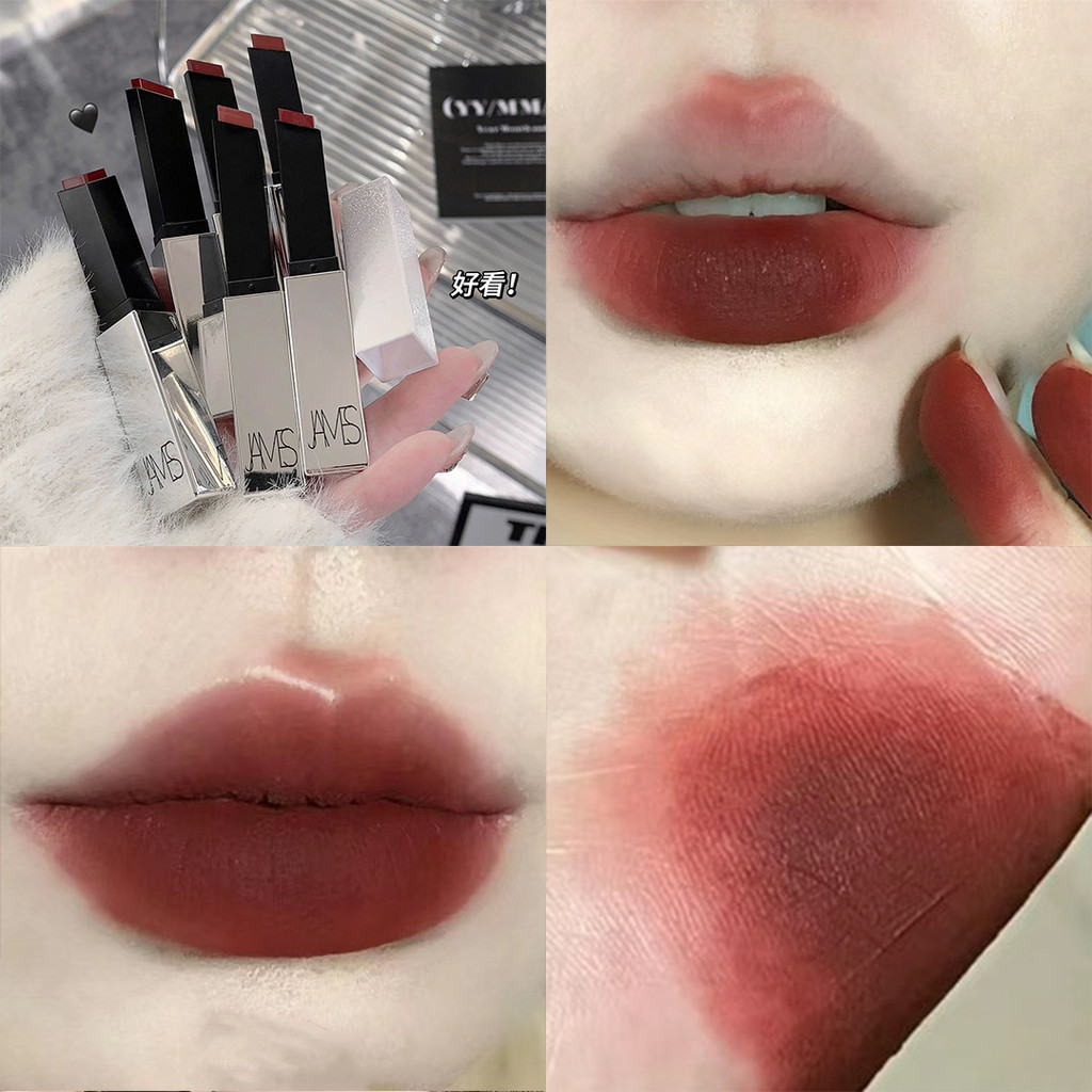 Owen james Ống Bạc Nhỏ Son Môi Matte Matte Velvet Không Dễ Phai Màu Son Môi