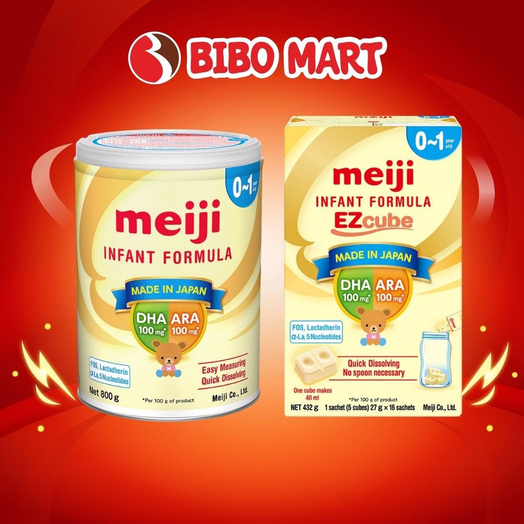 Sữa Meiji Infant Formula Chính Hãng Tăng Đề Kháng Hỗ Trợ Tiêu Hóa Cho Trẻ 800g - Bibomart