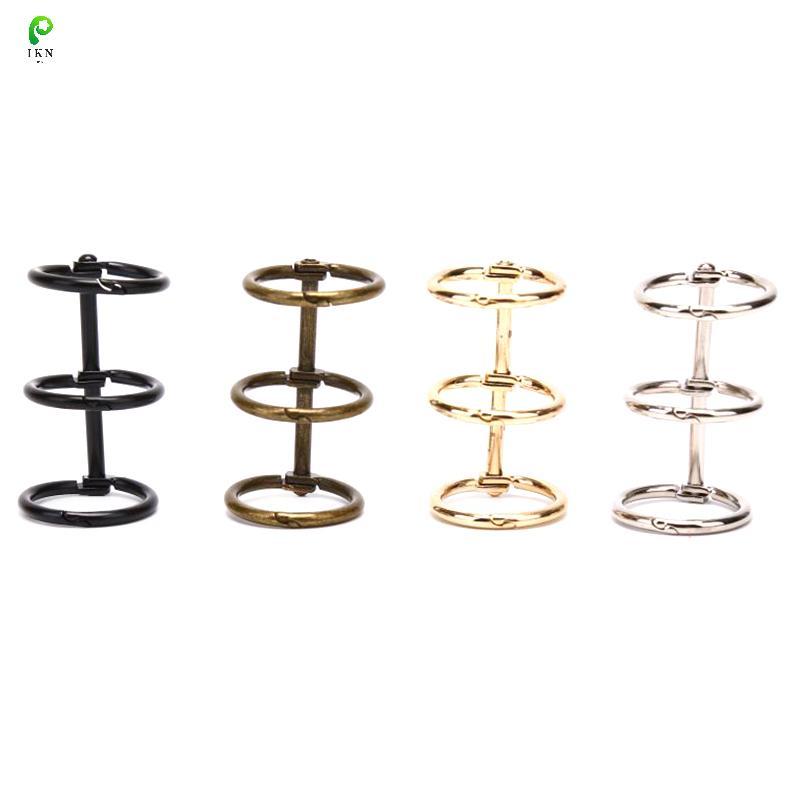 [ikn] 2 Chiếc Kim Loại 3Rings Lá Rời Giấy Chất Kết Dính DIY Làm Sổ Tay Album Sổ Lưu Niệm [TH]