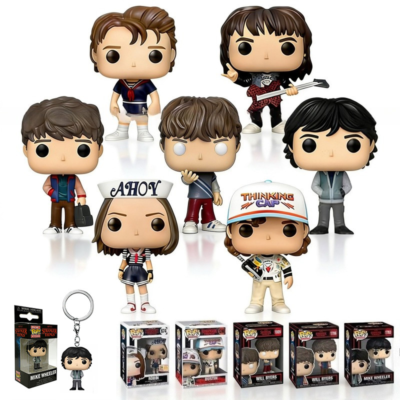 POP Stranger Things Season 5 Nhân Vật Hành Động Bộ Dustin Eleven Steve Robin Eddie Mike Will Vinyl S