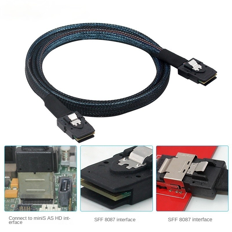 Mini SAS SFF-8087 Cặp Cáp Kết Nối Bo Mạch Chủ Khung Xe SFF 8087