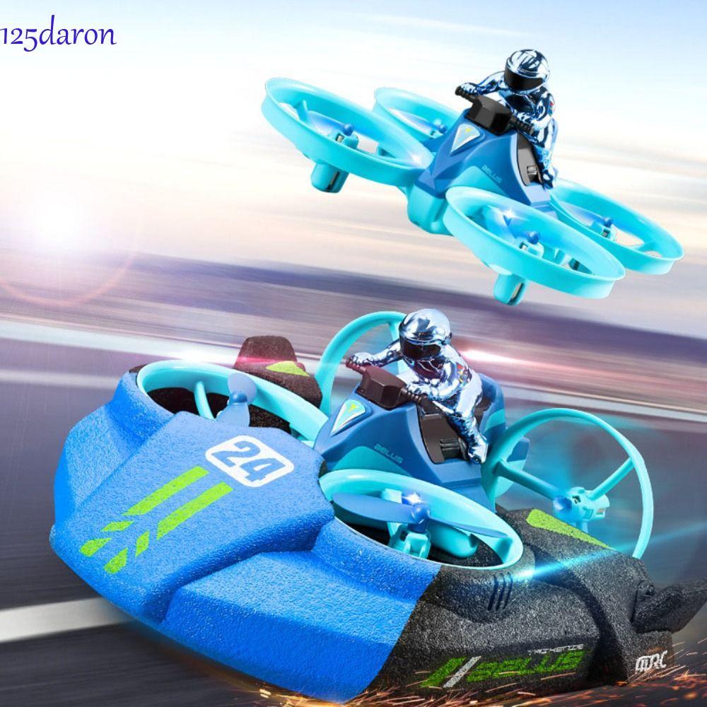 DARON1 3 trong 1 Quadcopter Boat, Sea Land Air Flight EPP Foam Mini RC Plane, Mini Model Sạc 2.4G Bề