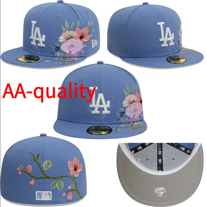 Áo đấu New Era 59FIFTY Los Angeles Dodgers Floral Series với logo Dodgers thêu tinh xảo.