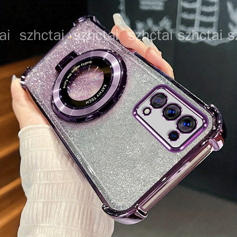 Ốp điện thoại OPPO RENO 5 5g / OPPO RENO 4 4g / reno5 4g Vòng sang trọng Giá đỡ gấp từ tính Giá đỡ m