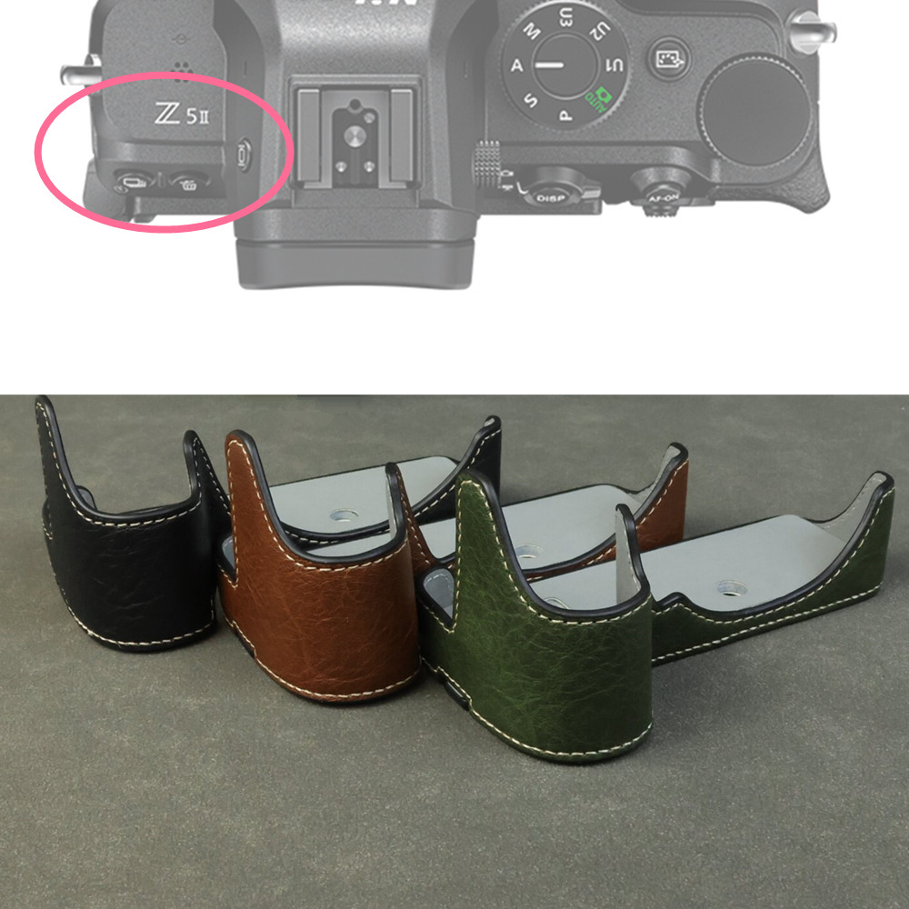 Z5II PU Camera Nửa Camera Vỏ Bảo Vệ Đế Thân Cho Nikon Z5 II, Z5 Mark II Máy Ảnh Mirrorless