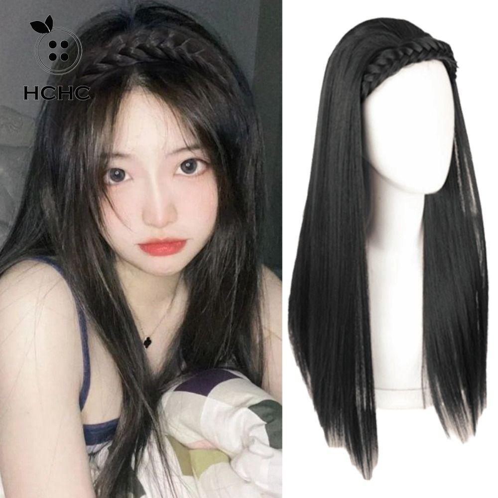 HCHC Headband Tóc Giả Tóc Thẳng Dài, Phù Hợp Cho Braids Và Tạo Kiểu