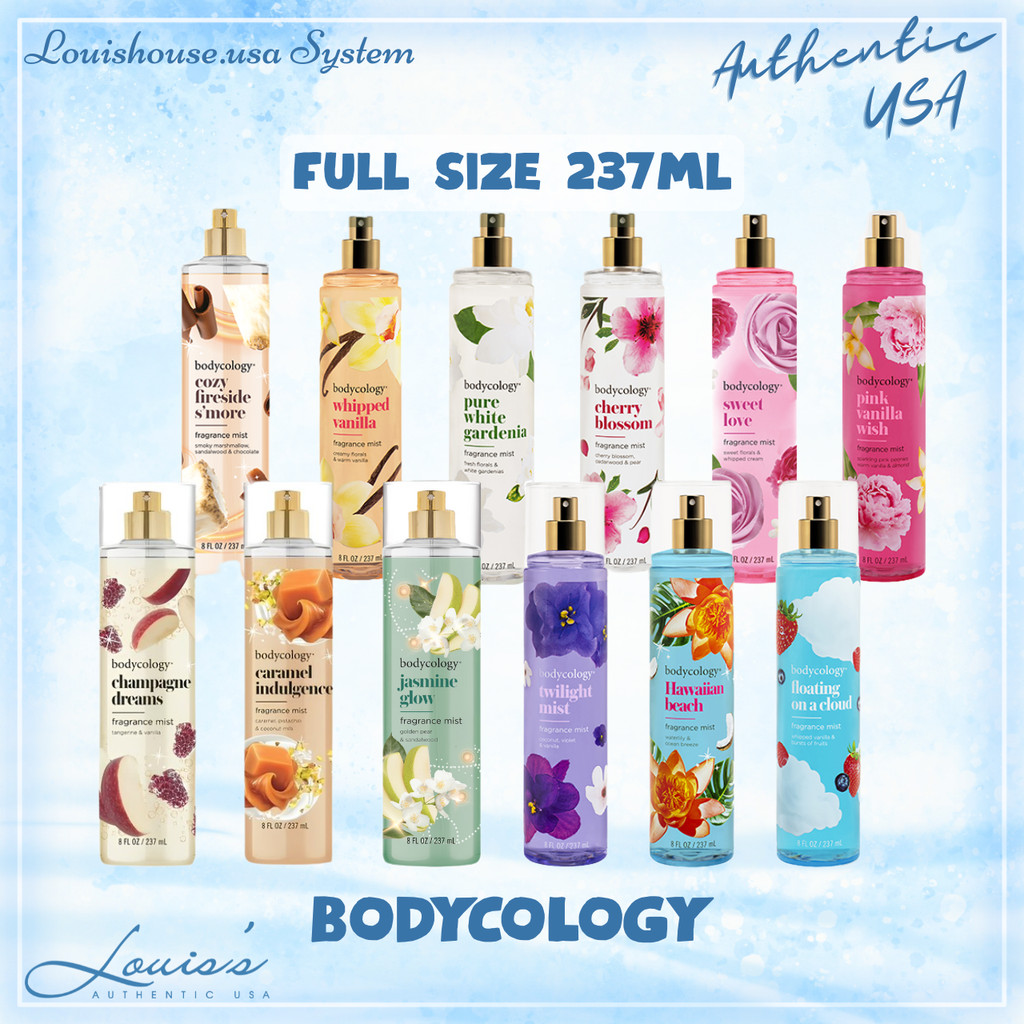 [ FULL 237ml ] (nhiều mùi) Body mist BODYCOLOGY Xịt thơm  - COZY VANILLA CARAMEL JASMINE GARDENIA