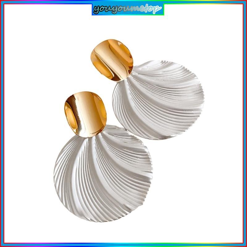 Elegant Sea Shell Clip On Earrings for Women Banquet Holiday Jewelry Accessories