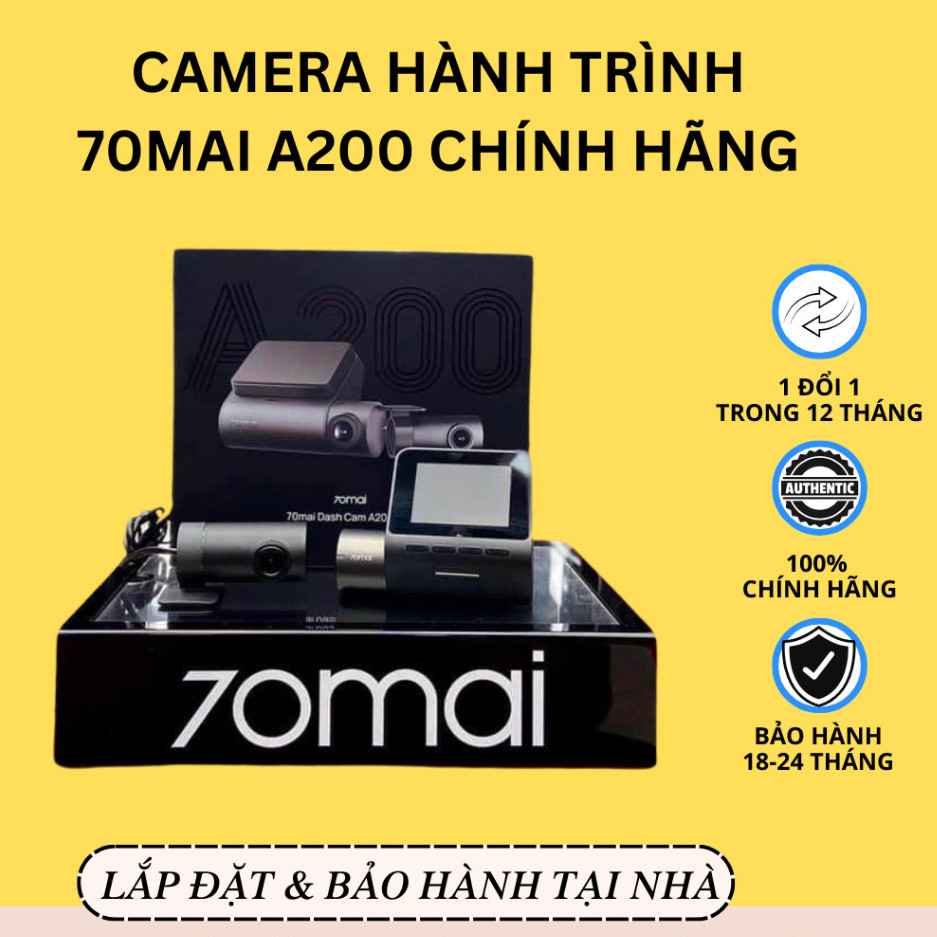 New   Camera Hành Trình 70mai A200 Chính Hãng - Tặng Kèm Thẻ Nhớ 64G Khủng