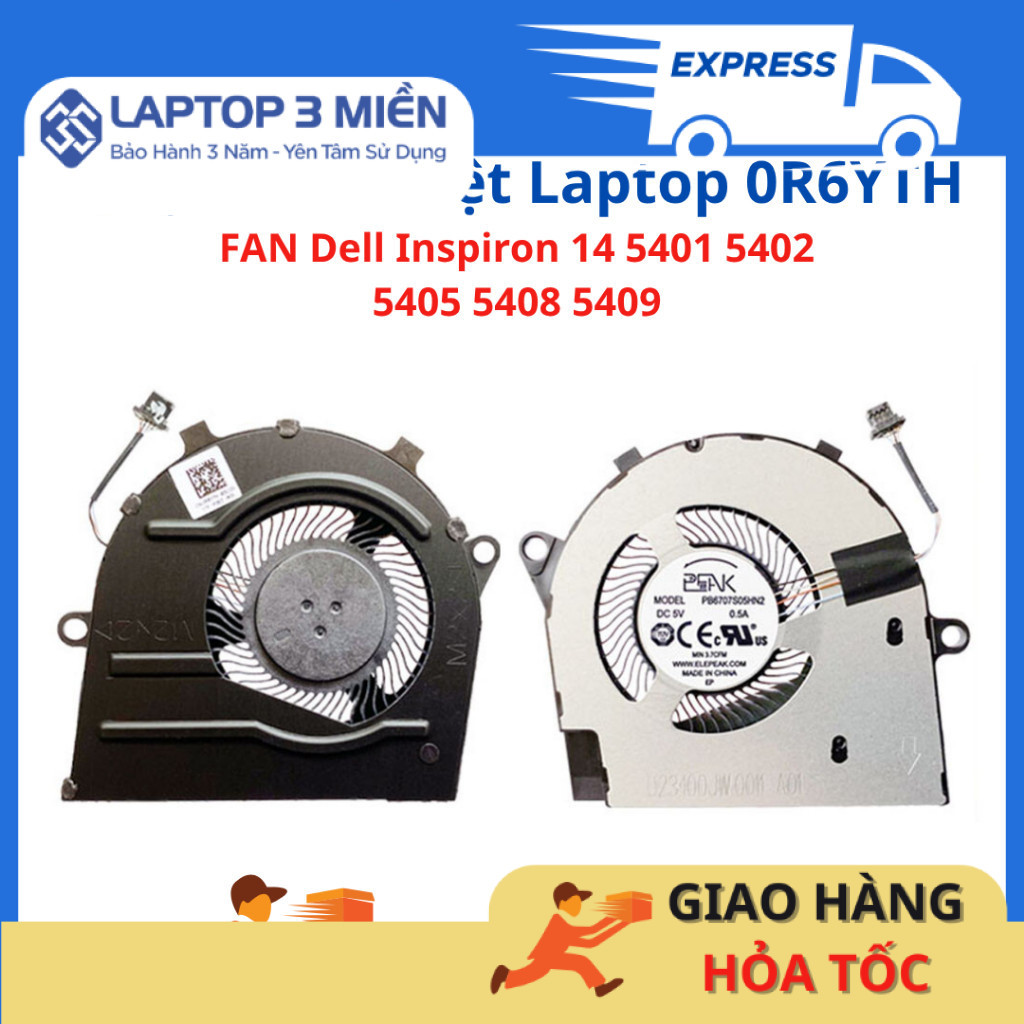 FAN Quạt Tản Nhiệt CPU Dell Inspiron 5401 5402 5405 5409 5408 0R6YTH R6YTH ZIN - LIKENEW
