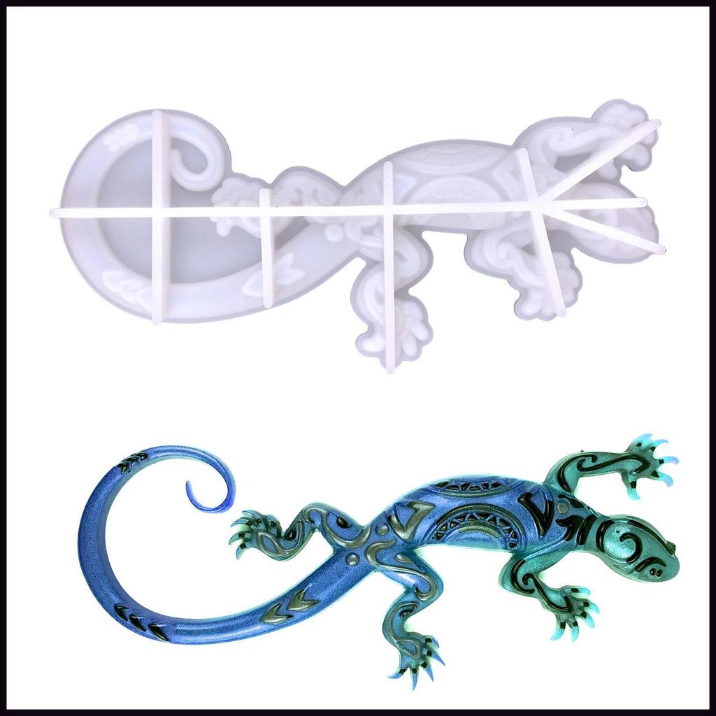 Gecko Khuôn Silicon Khuôn Silicon Cho Nhựa Dính 3D Thằn Lằn Tắc kè Nhựa Khuôn DIY Gecko Khuôn Silico