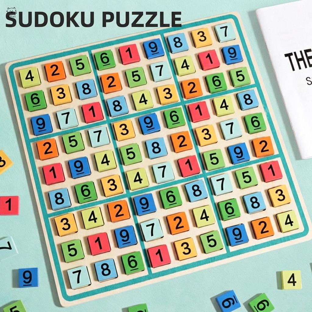 Đồ chơi giáo dục bảng xếp hình Sudoku dành cho trẻ em với thiết kế lưới 9x9 và những mảnh đầy màu sắ