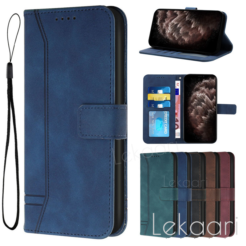 Ốp Lật Mờ Cho HMD Pulse Fusion Skyline Pro Plus Da Lộn Ví Khe Cắm Thẻ