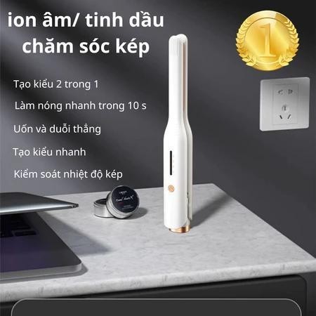 {ƯU ĐÃI GIÁ SỐC}Máy Duỗi Tóc Mini 2in1 Máy Uốn Tóc Tạo Kiểu 13mm Cho Nam Nữ - Máy Kẹp Tóc Nam Ion Âm Bảo Vệ Tóc