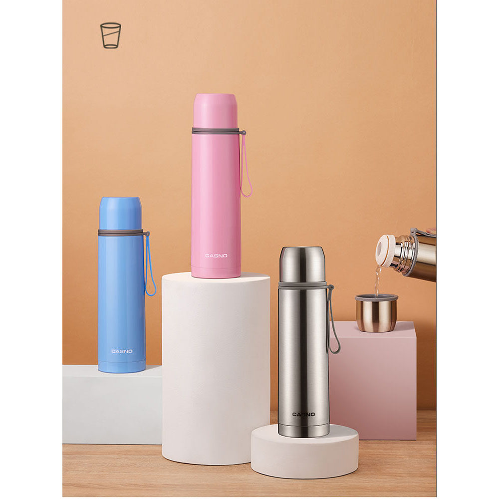 Cassino Dung Tích Lớn Bình Giữ Nhiệt Nam Nữ Đơn Giản Di Động Cốc Nước Thép Không Gỉ Học Sinh Cốc Nướ