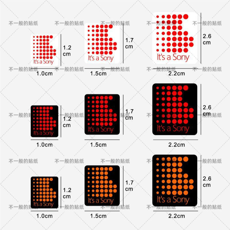 TB Spot Goods#Sony SONY Sony logo laptop sticker It’s a Sony Portable Bluetooth Headphones diy1TT