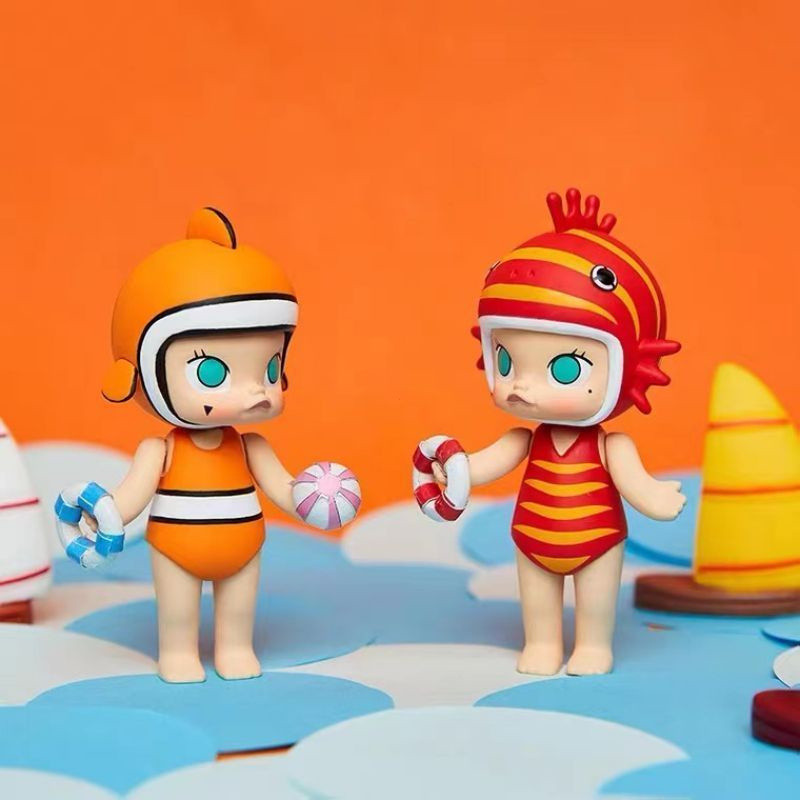 Molly Ocean Series Cá Hề Rùa Biển Velcro Cá Sát Thủ Cá Voi Búp Bê Hình