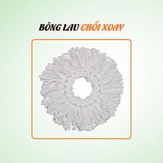 Bông Lau Chổi Xoay Pro Max Microfiber xoay 360 Độ - Đường Kính Lớn - Sợi bông to và dễ thấm hút