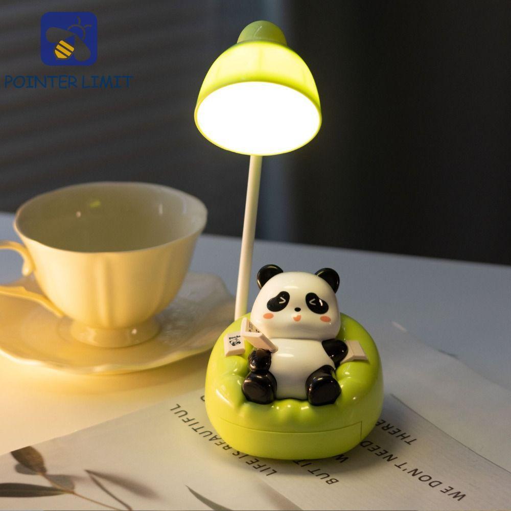 POTER LIMIT Sofa Panda Nightlight Trang trí, Giá đỡ điện thoại di động USB-C Panda hoạt hình, 360 bề