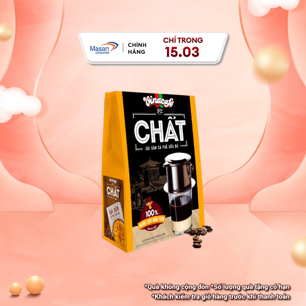 Cà Phê Vinacafé Chất Sài Gòn Cà Phê Sữa Đá - Hộp 10 Gói x 29g