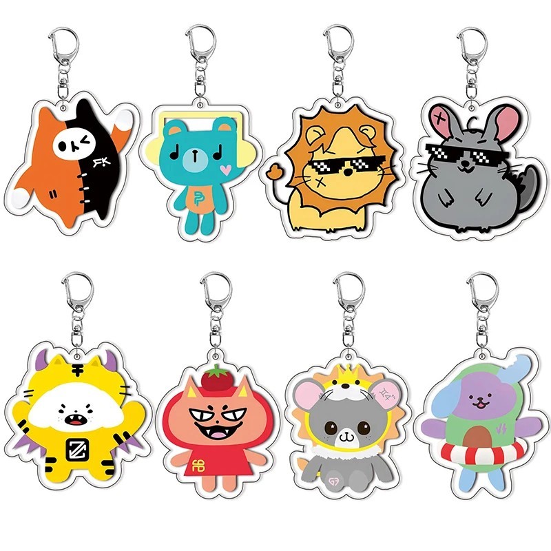 Móc khóa GMMTV Mascot PondPhuwin GeminiFourth FirstKhaotung JimmySea PerthChimon Acrylic dễ thương g