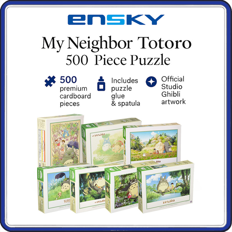Ensky Studio Ghibli My Neighbor Totoro 500‑Piece Jigsaw Puzzle — Set of 6 Designs | 38 × 53 cm | Off