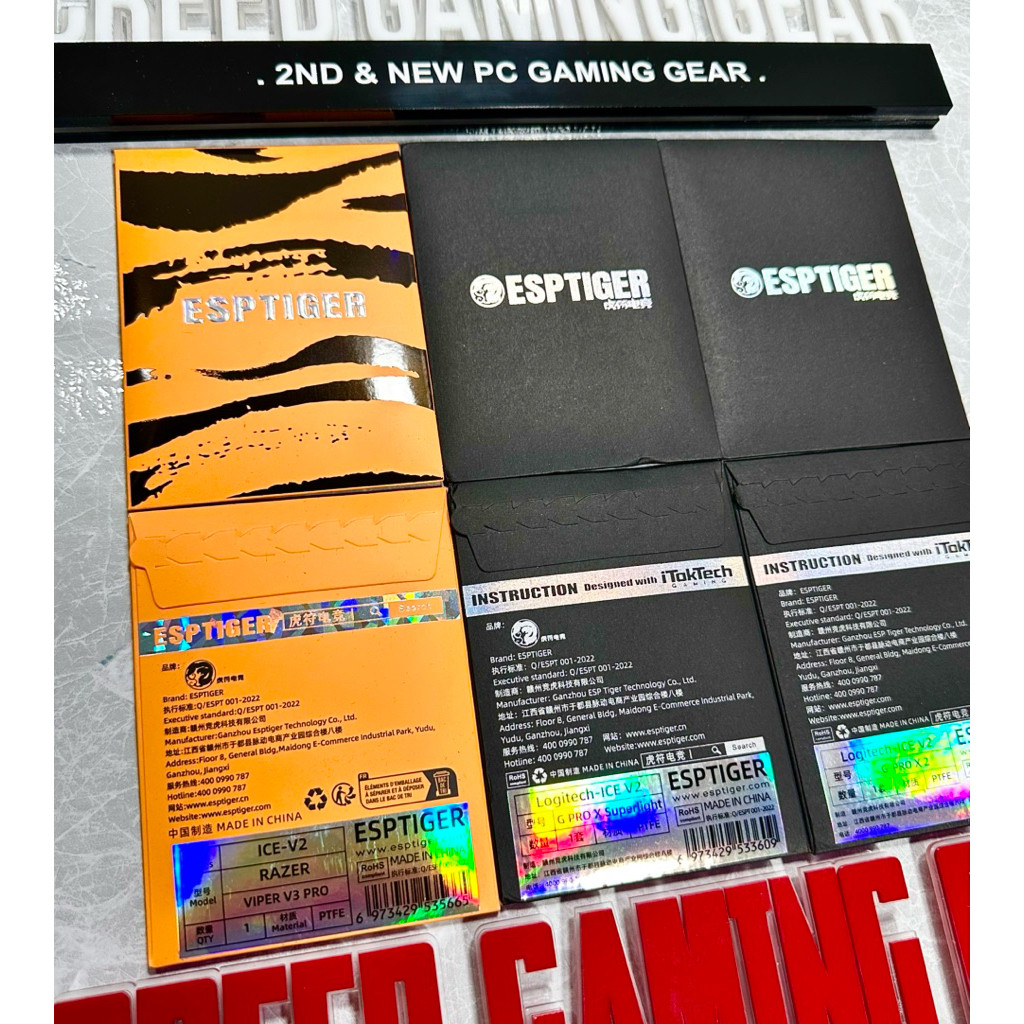 Tấm dán Mouse feet Tiger Ice cho Logitech Gpro X Superlight 1, 2, GPro Wireless, Viper V2 Pro, DA V3