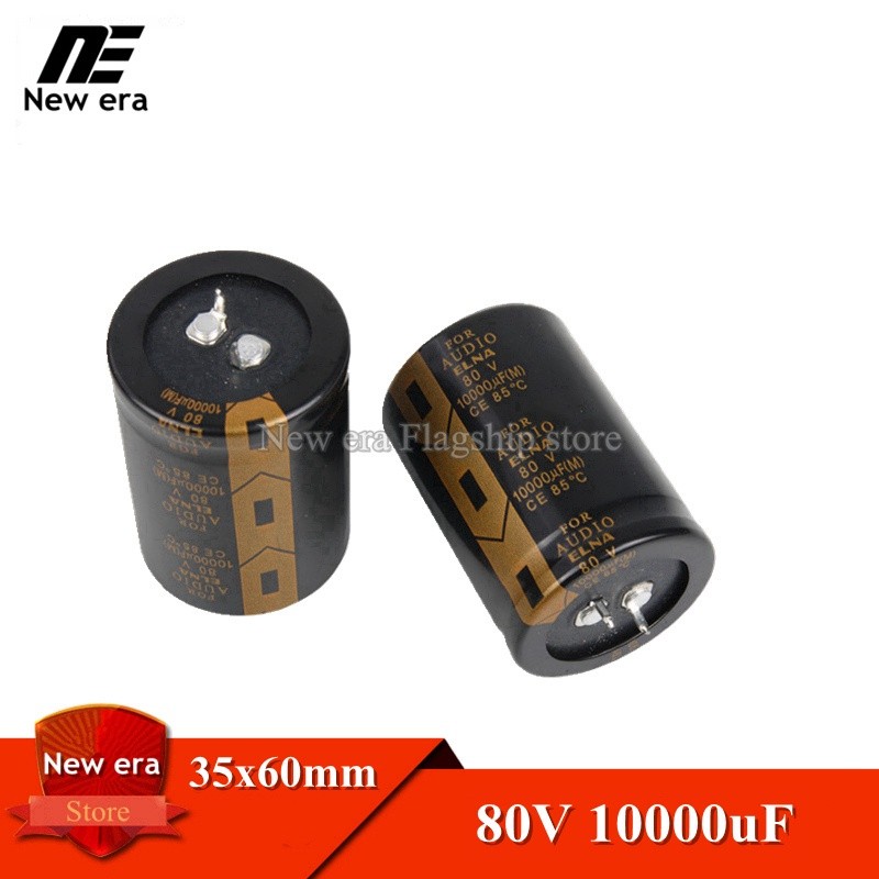 2 Tụ điện 80V 10000uF 35x60mm Bộ khuếch đại âm thanh bộ lọc âm thanh tụ điện 10000uF 80V betterway